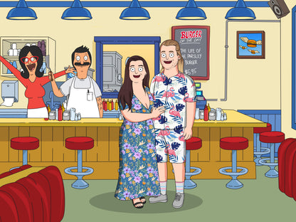 Bob's Burgers style cartoon portrait – custom artwork