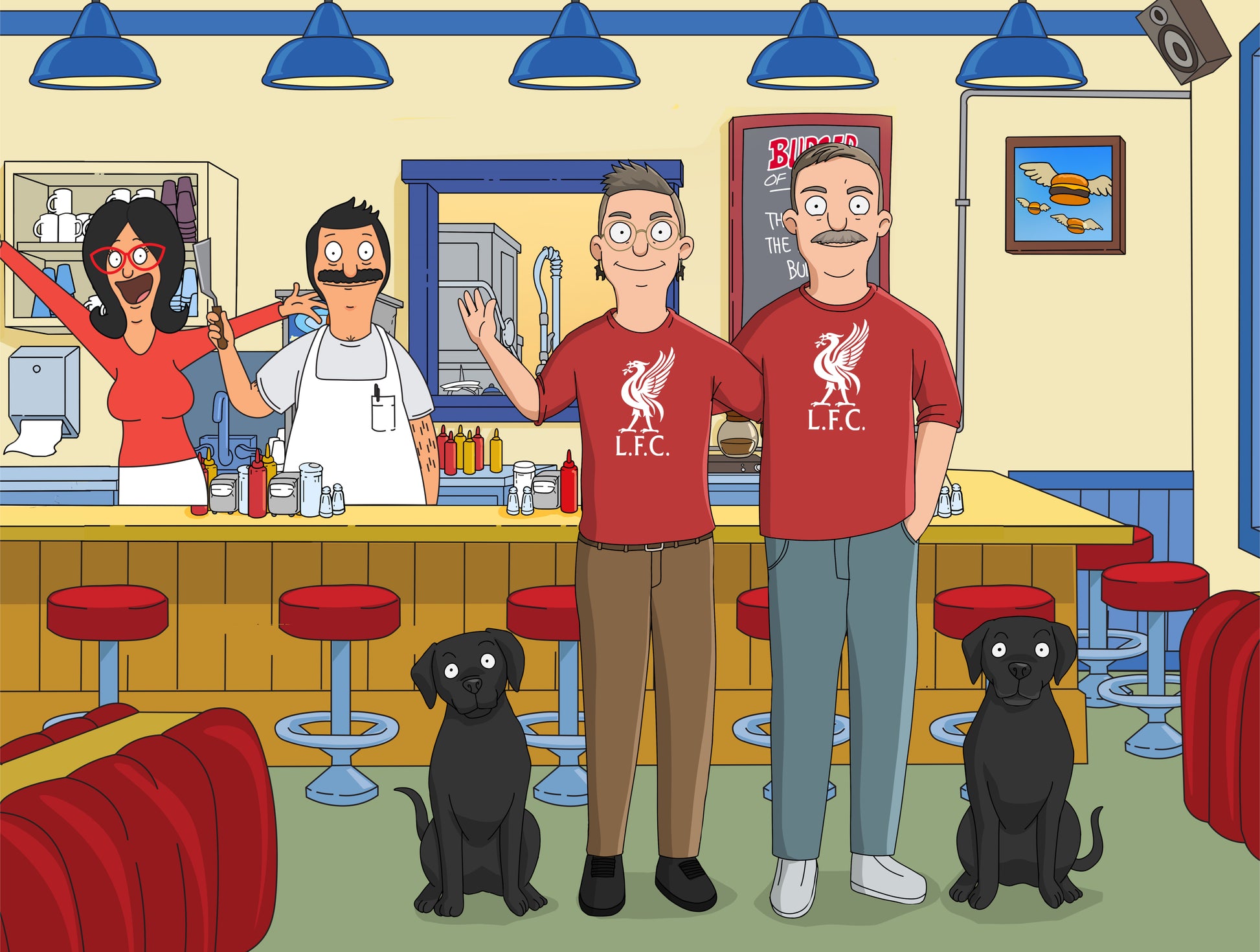 Bob's Burgers style cartoon portrait – custom artwork