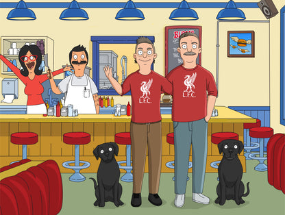 Bob's Burgers style cartoon portrait – custom artwork