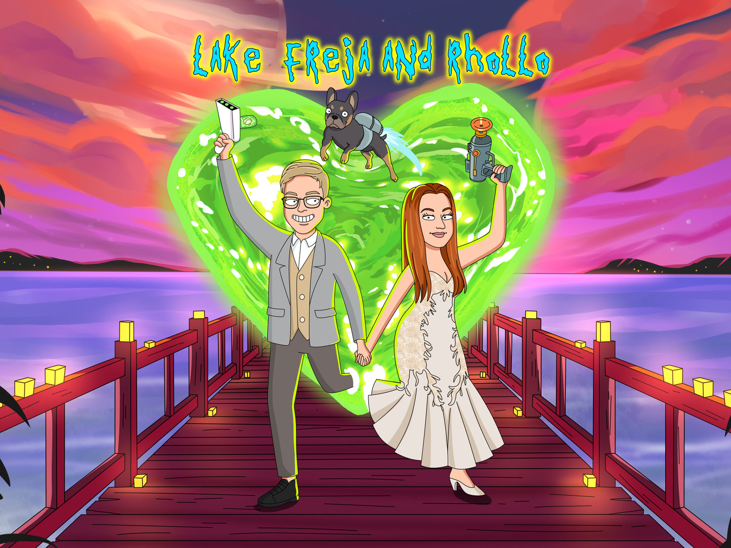 Custom Rick and Morty portrait – personalised cartoon drawing from your photo