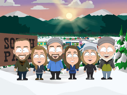 South Park style cartoon portrait – custom artwork