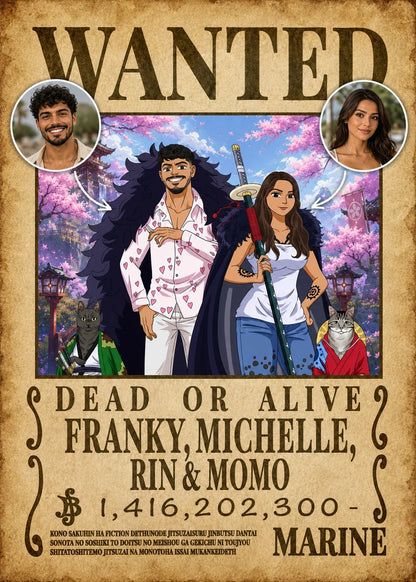 Custom 'One piece' Wanted Poster