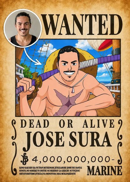 Custom 'One piece' Wanted Poster