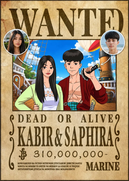 Custom 'One piece' Wanted Poster