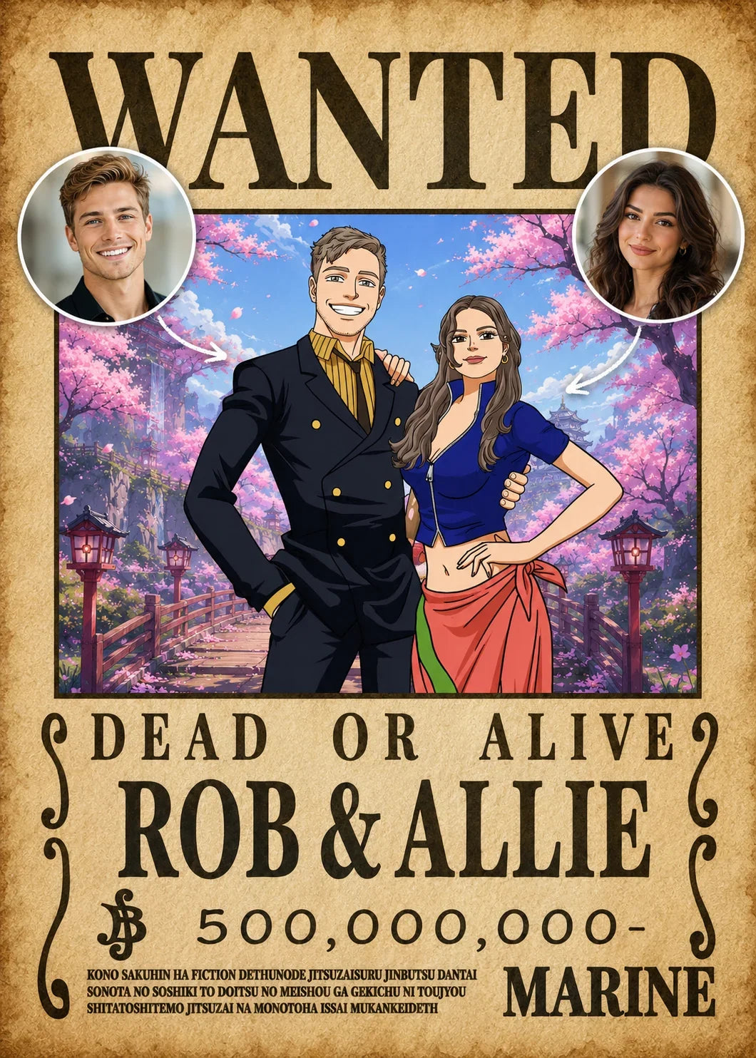Custom 'One piece' Wanted Poster