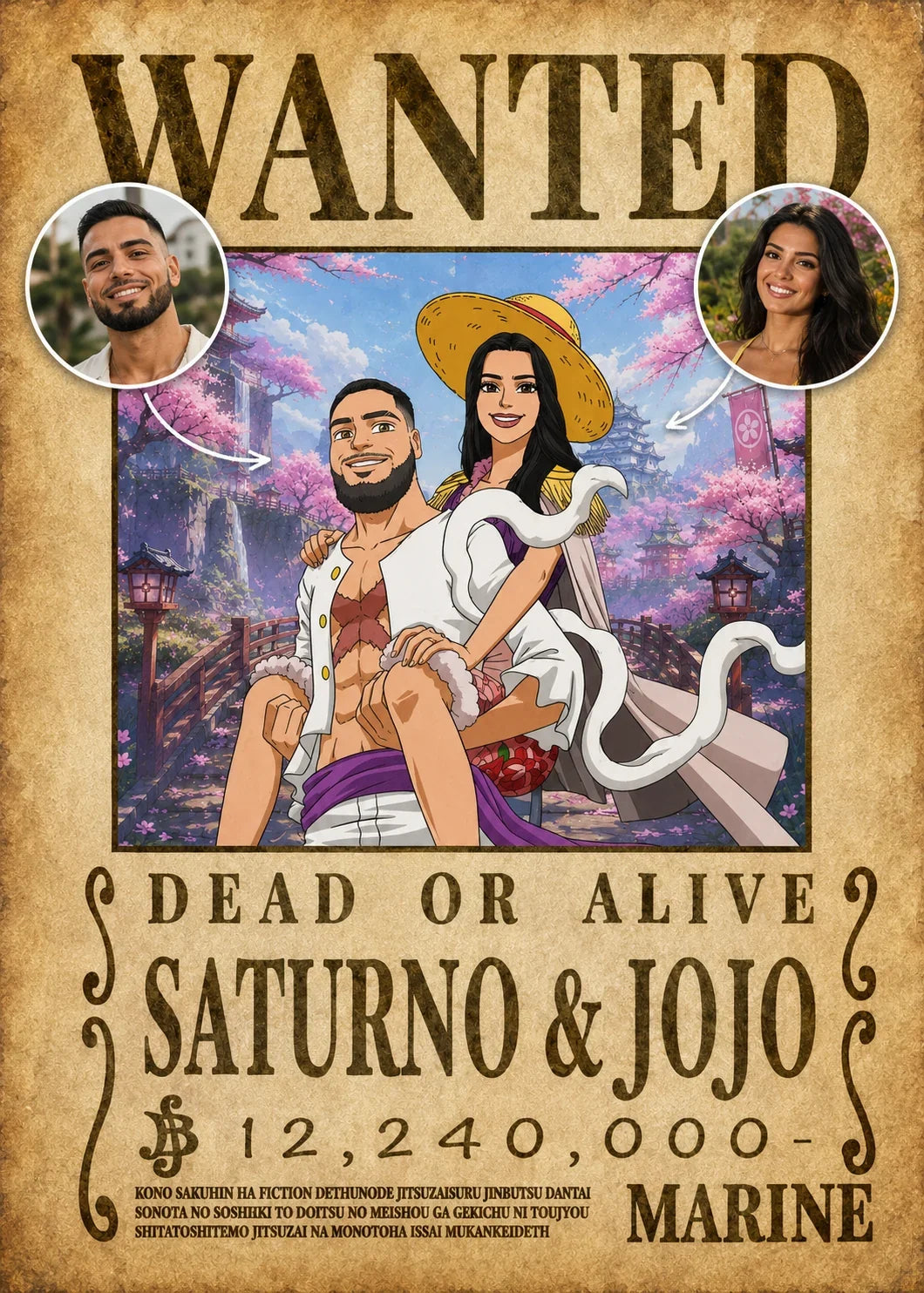 Custom 'One piece' Wanted Poster