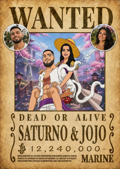 Custom 'One piece' Wanted Poster