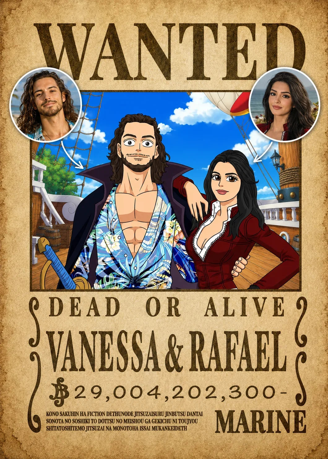 Custom 'One piece' Wanted Poster