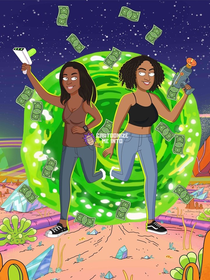 Rick and morty portrait