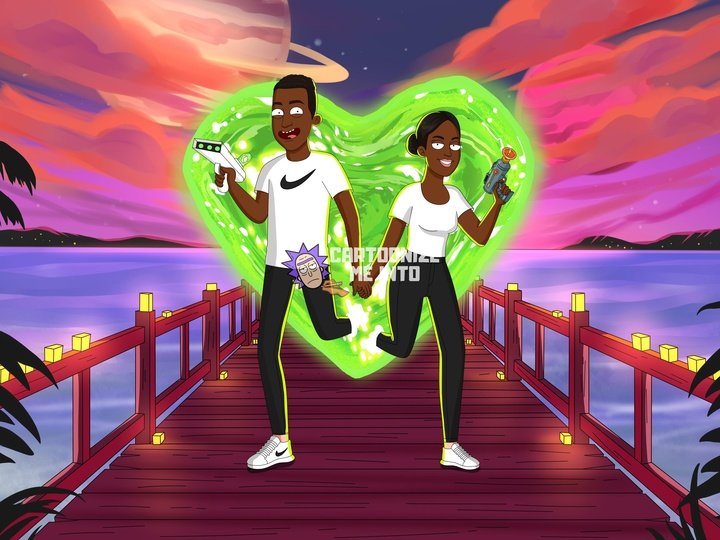 Rick and morty portrait