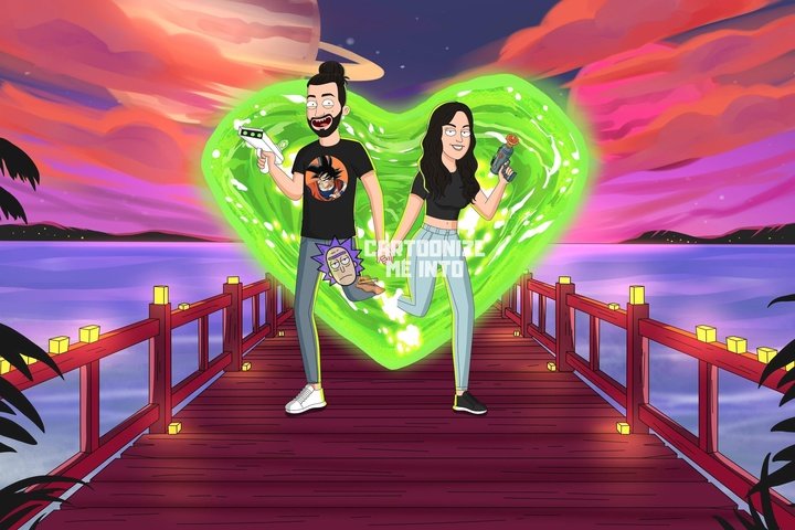 Rick and morty portrait
