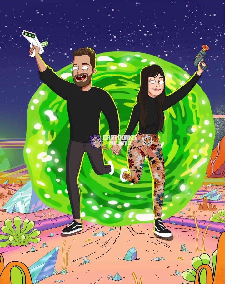 Rick and morty portrait