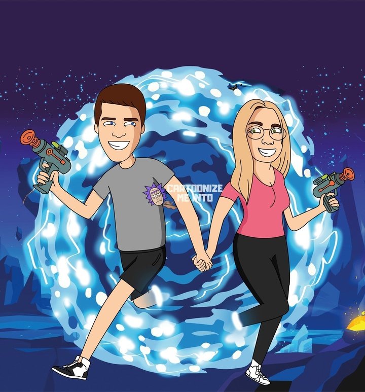 Rick and morty portrait