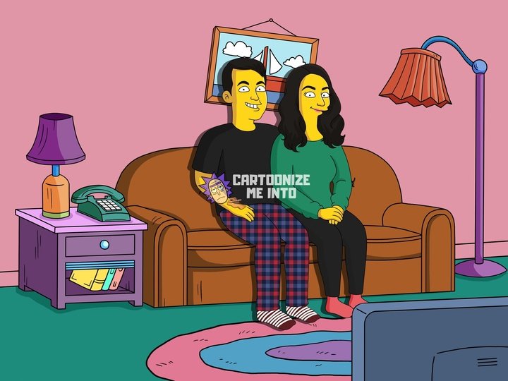 Simpsons Portrait Yellow Portrait