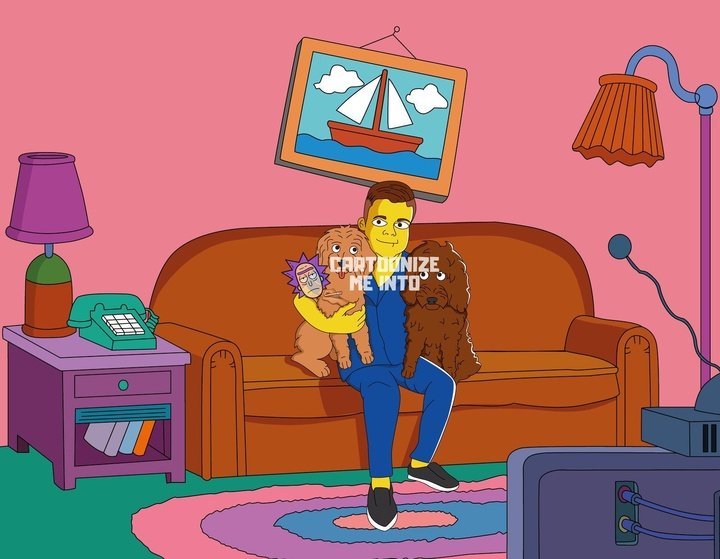 Simpsons Portrait Yellow Portrait