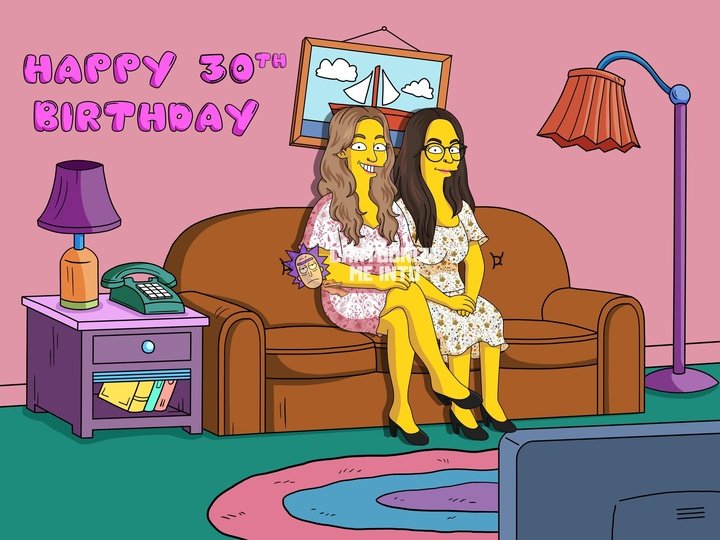 Simpsons Portrait Yellow Portrait