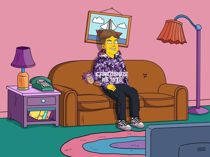 Simpsons Portrait Yellow Portrait