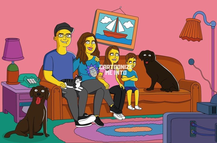 Simpsons Portrait Yellow Portrait