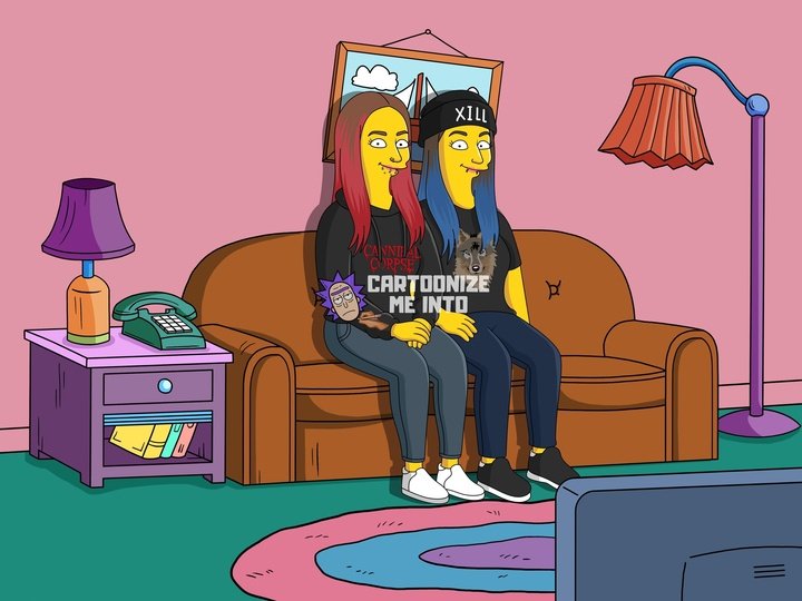 Simpsons Portrait Yellow Portrait