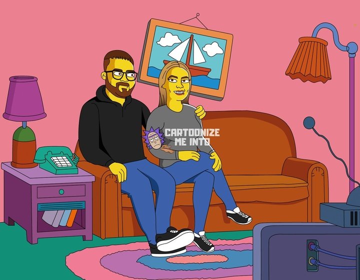 Simpsons Portrait Yellow Portrait
