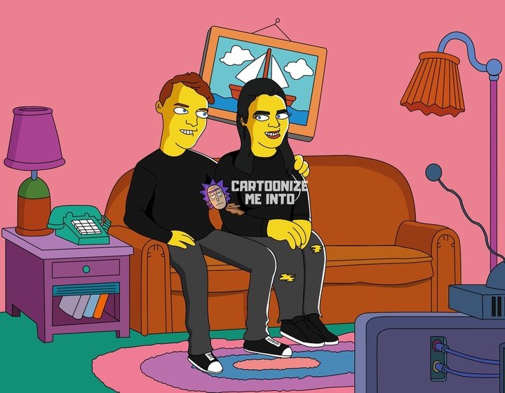Simpsons Portrait Yellow Portrait