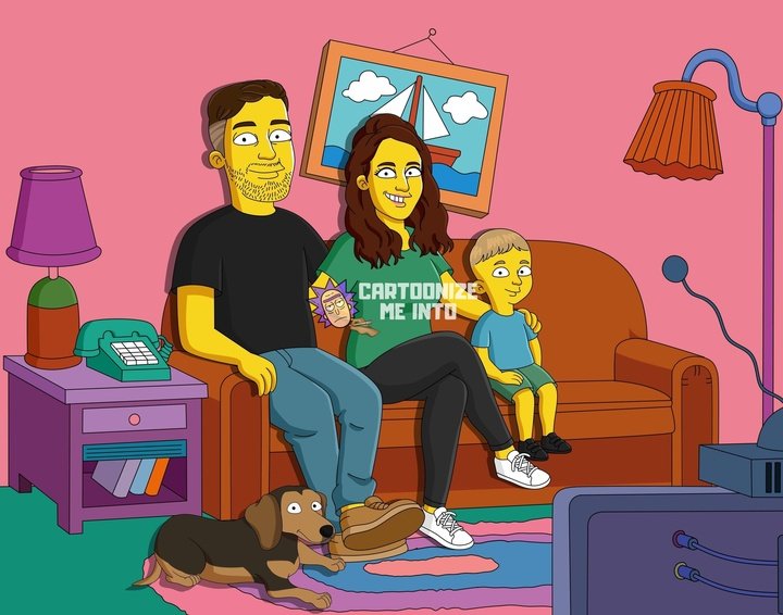 Simpsons Portrait Yellow Portrait