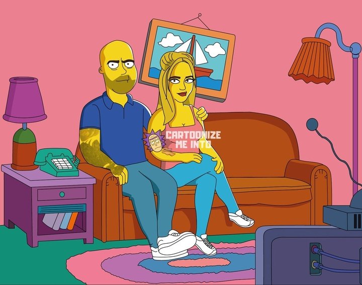 Simpsons Portrait Yellow Portrait