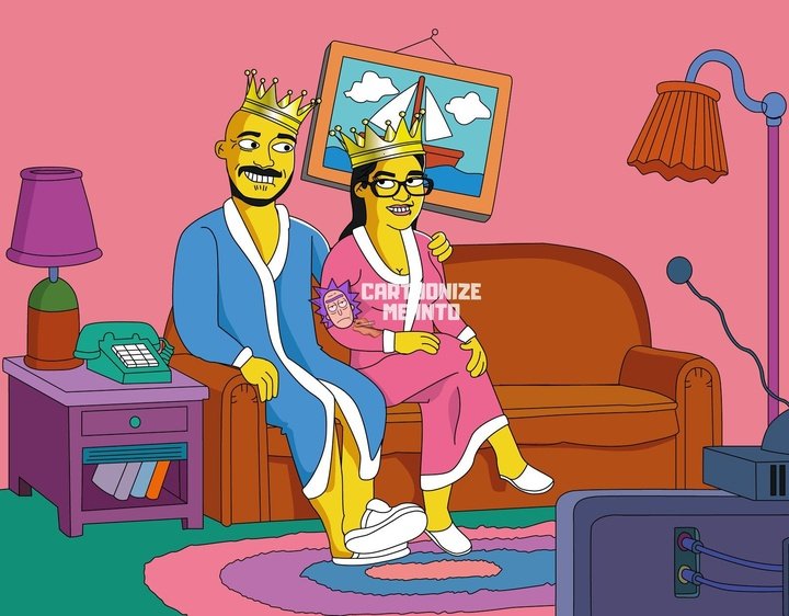 Simpsons Portrait Yellow Portrait