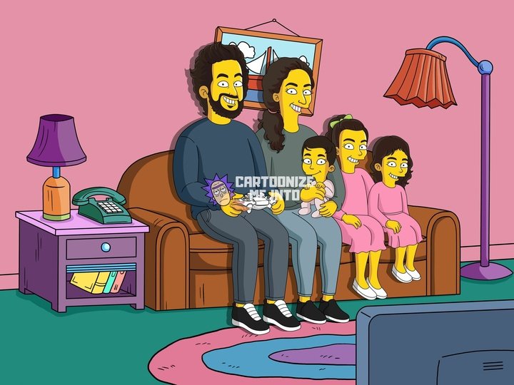 Simpsons Portrait Yellow Portrait